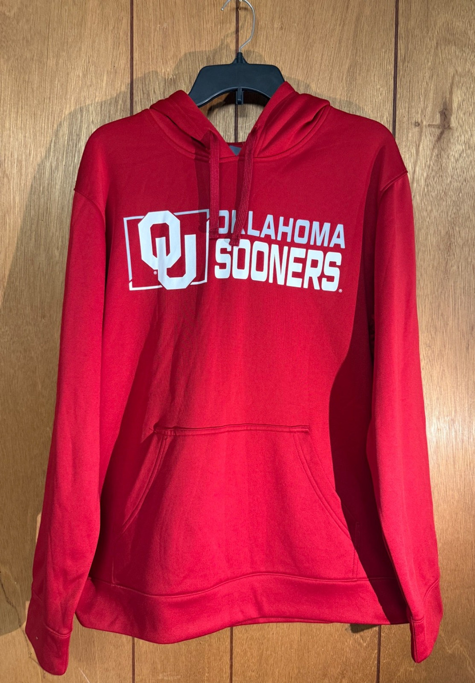 Fanatics Men's Oklahoma Sooners Hoodie Large Red Pullover Logo NWT